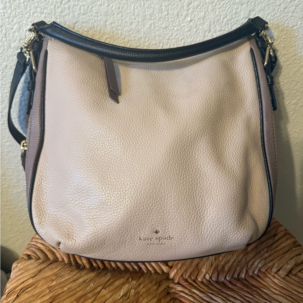 Kate Spade Pink and Black Hobo Bag